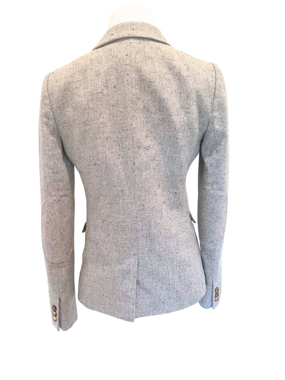 BR Tailored Speckled Gray Wool Blend Tweed Jacket - Picture 3 of 13